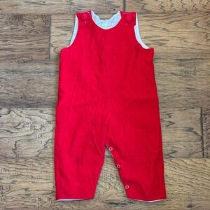 Red Kids Corduroy Overalls
